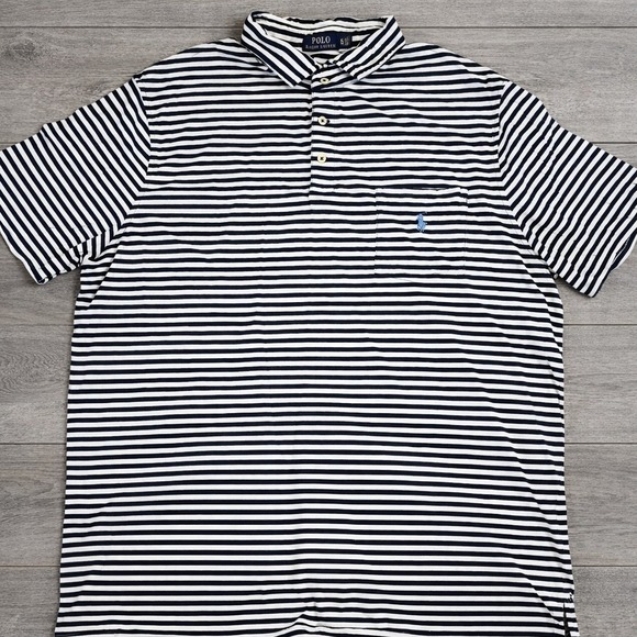 Polo Ralph Lauren Other - Polo Ralph Lauren Striped Polo Shirt XL Black White Pocket Classic Fit